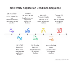 US-UK-Canada-Australia college application deadline